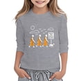 thumbnail image 1 of WERYOUNG Girl's T-Shirts 3/4 Sleeve Crewneck Cartoon Print Kids Graphic T Shirts Daily Wear Relaxed Fit Tee Shirts Holiday Party Versatile Cozy Toddler Tops, 1 of 4