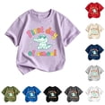 thumbnail image 1 of WERYOUNG Girls Back To School T Shirt Short Sleeve Round Neck Cartoon Printed T-Shirts Kids Lightweight Knit Tees First Day Of School Shirt Trendy Tops 12-13 Years, 1 of 3