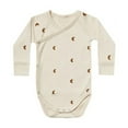 thumbnail image 1 of WERYOUNG Girls Boys Bodysuits Spring Summer Unisex Moon Printed Long Sleeve Button Bodysuits Pajamas Toddler Classic Daily Wear Sleepwear Onesie,Beige,0-3 Months, 1 of 2