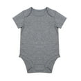 thumbnail image 1 of WERYOUNG Girls Boys Bodysuits Summer Unisex Casual Unisex Solid Color Short Sleeve Round Neck Bodysuit Baby Sweet Daily Wear Sleepwear Onesie,Dark Gray,12-18 Months, 1 of 3