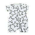 thumbnail image 1 of WERYOUNG Girls Boys Bodysuits Summer Unisex Cute Short Sleeve Star Printed Round Neck Zipper Bodysuit Cute Daily Wear Homewear Onesie,B,6-12 Months, 1 of 3