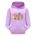 thumbnail image 1 of WERYOUNG Girls Boys Hoodies Cartoon Pumpkin Letter Ghost Flower Printed Long Sleeve Pullover Hooded Halloween Sweatshirt With Pocket Girl Comfort Outdoor Play Hoodie,Purple,9-10 Years, 1 of 4