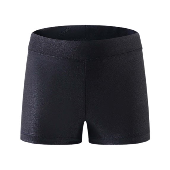 WERYOUNG Girls Boys Leggings Shorts Summer Comfortable Solid Color Stretchy Elastic Waist Casual Play Dance Shorts Baby Stylish Daily Wear Shorts,Black,4-5 Years
