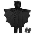 thumbnail image 1 of WERYOUNG Girls Boys Onesie Fashion Solid Color Long Sleeve Zip-Up Hooded Halloween Jumpsuit Versatile Birthday Party One-Pieces,Black,8-9 Years, 1 of 4