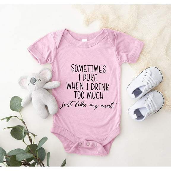 WERYOUNG Girls Boys Onesie Summer Casual Cartoon Letter Printed Round Neck Short Sleeve Bodysuit Lovely Daily Wear Bodysuit,Pink,6-9 Months