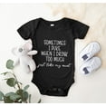 thumbnail image 1 of WERYOUNG Girls Boys Onesie Summer Casual Cartoon Letter Printed Round Neck Short Sleeve Bodysuit Toddler Sweet Daily Wear Bodysuit,Black,18-24 Months, 1 of 8