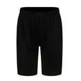 thumbnail image 1 of WERYOUNG Girls Boys Pajamas Shorts Summer Casual Solid Color Stretch Elastic Waist Shorts Toddler Trendy Sweat Pants,Black,2-3 Years, 1 of 4