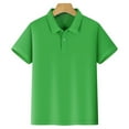 thumbnail image 1 of WERYOUNG Girls Boys T-Shirts Summer Comfortable Soft Solid Color Short Sleeve Button Girls Breathable Tshirts,Gn1,5-6 Years, 1 of 5