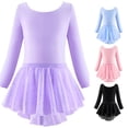thumbnail image 1 of WERYOUNG Girls Dance Dresses Long Sleeve Ballet Practice Leotard Dress Toddler Kids Cute Gymnastics Performance Sundress, 1 of 6