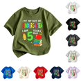 thumbnail image 1 of WERYOUNG Girls First Day Of School Shirts Short Sleeved Crewneck Cartoon Printed T Shirts Lightweight Knit Tees For Kids Back To School Versatile Tops 2-3 Years, 1 of 3