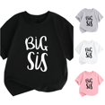thumbnail image 1 of WERYOUNG Girls Graphic Tees Cute Short Sleeve Crewneck Letter Tee Shirts For Toddler Kids Summer Fashion Casual Wear Soft Tops 7-8 Years, 1 of 4
