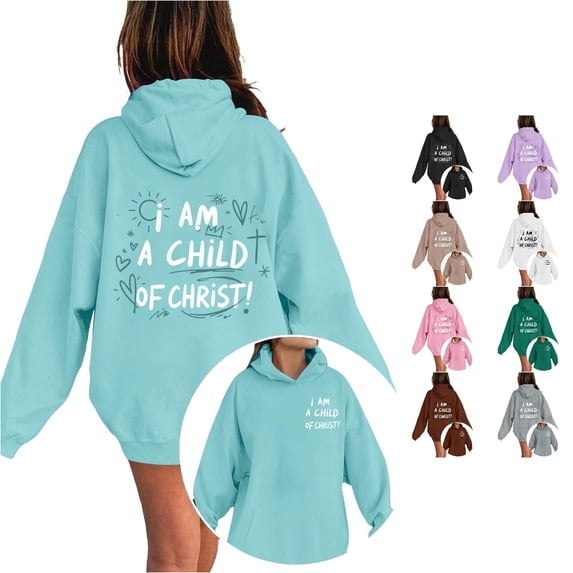 WERYOUNG Girls Hoodies Fashion Letter Print Long Sleeve Hooded Sweatshirts With Pocket For Kids Cozy Graphic Pullover Hoodie Breathable Tops 12-13 Years
