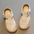thumbnail image 1 of WERYOUNG Girls Sandals Summer Cute Fashion Closed Toe Soft Sole Princess Shoes Baby Casual Beach School Sandal,White,3.5-4 Years, 1 of 3