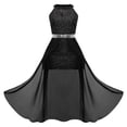 thumbnail image 1 of WERYOUNG Girls Sequin Dress With High Waist And Elegant Neckline Long Party Dress For Young Girls Stylish Sundress 12-13 Years, 1 of 4