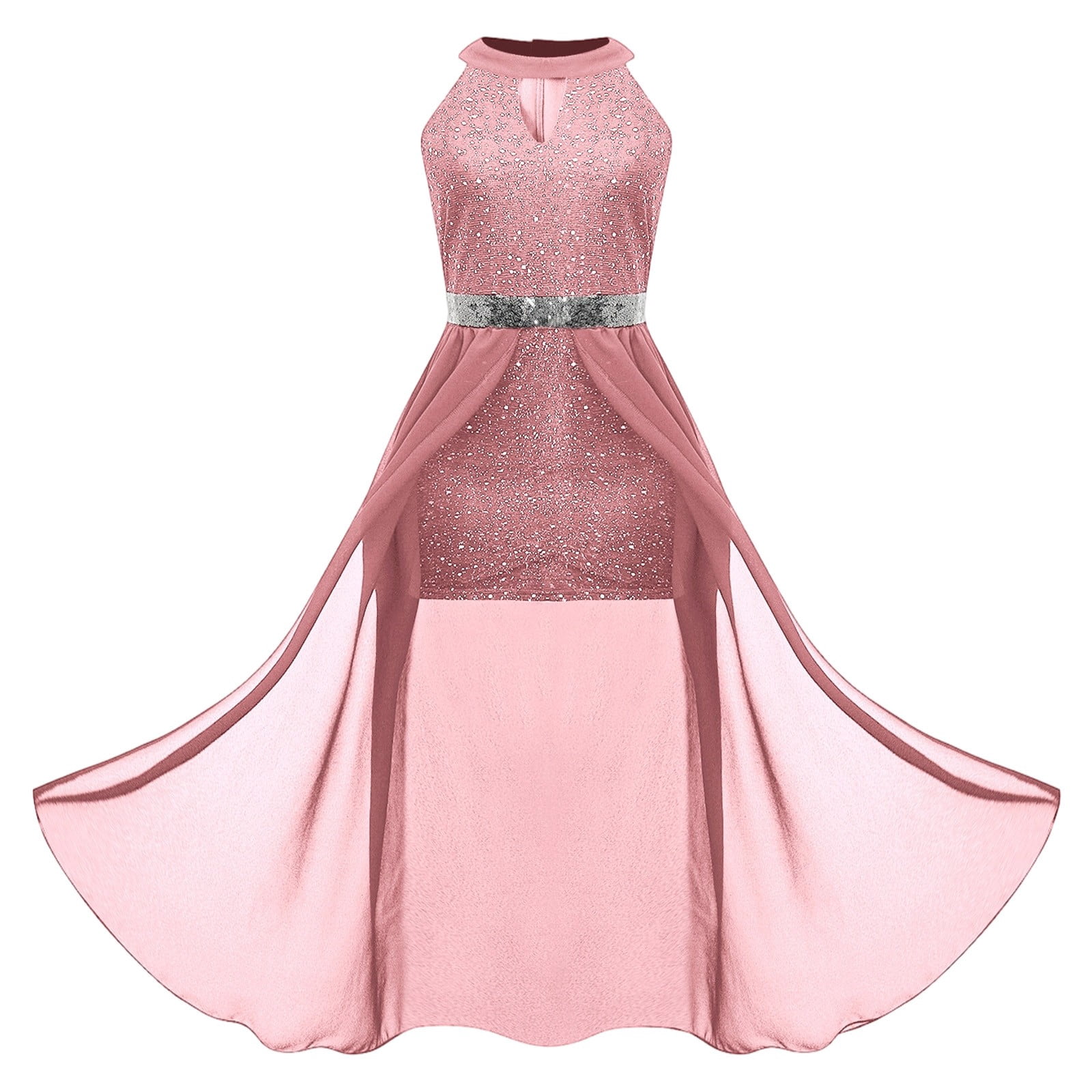 long dresses for young ladies WERYOUNG Girls Sequin Dress With High Waist And Elegant Neckline Party Dress Girls Trendy Sundress 12-13 Years evening gown