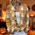 thumbnail image 1 of WERYOUNG Halloween Cardigan Sweaters For Women Pumpkin Printed Long Sleeve Button Down Sweater Holiday Party Comfortable Fall Clothes For Women,Size XXL, 1 of 4
