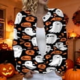 thumbnail image 1 of WERYOUNG Halloween Cardigan Sweaters For Women Pumpkin Skeleton Print Long Sleeve Button Down Sweater Daily Wear Relaxed Fit Fall Tops For Women,Size L, 1 of 4
