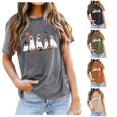 thumbnail image 1 of WERYOUNG Halloween Shirts For Women Short Sleeve Crewneck Pumpkin Ghost Graphic Tee Everyday Wear Loose Fit Fall Tops For Women,Size S, 1 of 5