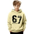 thumbnail image 1 of WERYOUNG Kids 67 Hoodie Boys Graphic Hooded Sweatshirt Number Printed Long Sleeve Pullover Casual Athletic Tops Fashion Hoodies For Children 3-4 Years, 1 of 5