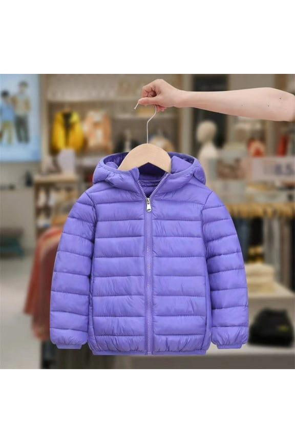 Glisme Kids Coat Winter Jacket Girls Boys Casual Hooded Solid Color Toddler Outwear Windproof Warm Girls Coat Jacket Child Lovely Clothing