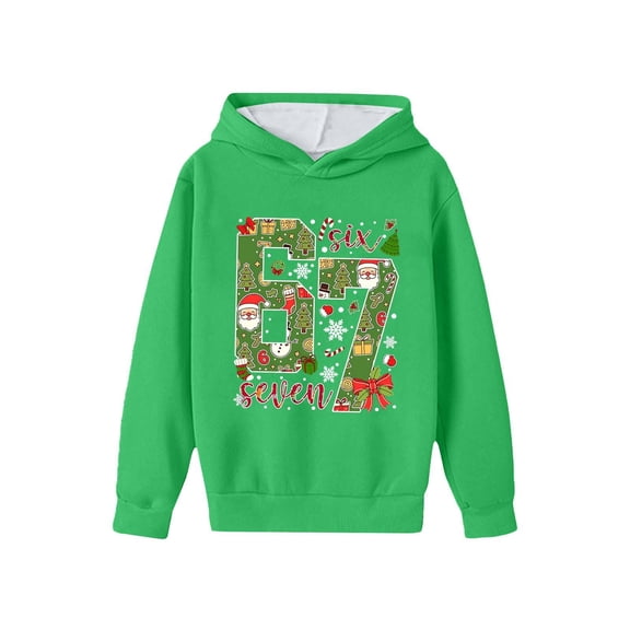 WERYOUNG Kids Graphic Hooded Sweatshirt Boys Girls 67 Hoodie Casual Long Sleeve Pullover Sweatshirts Hoodie Tops With Prints Dailywear 3-4 Years