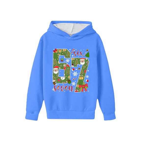 WERYOUNG Kids Graphic Hooded Sweatshirt Boys Girls 67 Hoodie Casual Long Sleeve Pullover Sweatshirts Hoodie Tops With Prints Dailywear 4-5 Years