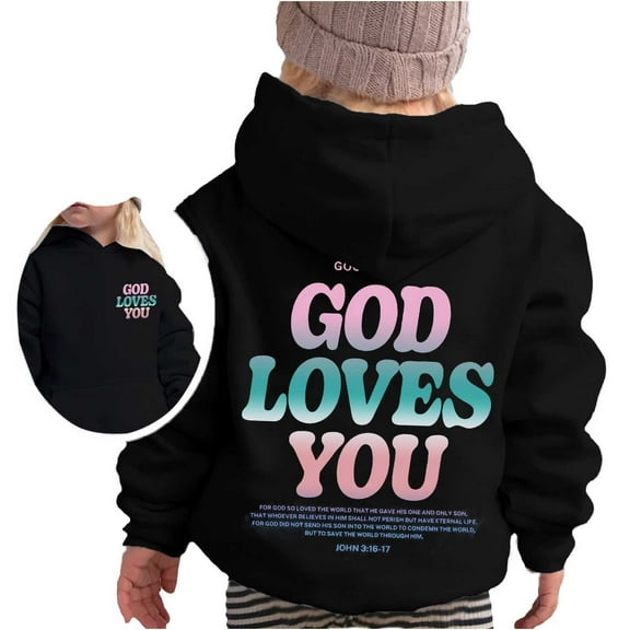 WERYOUNG Kids Hoodie Pullover Boys Girls Casual Letter Printed Long Sleeve Hooded Sweatshirts Children's Hoodies Comfortable Tops 2-3 Years