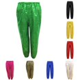 thumbnail image 1 of WERYOUNG Kids Sequins Pants Loose Fit Jazz Hop Street Dance Pants Harem Trousers Dancewear For Boys Girls Back To School Versatile Bottom 4-5 Years, 1 of 8