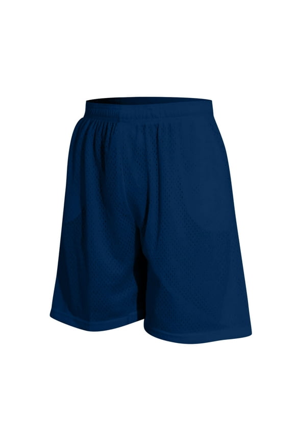 Men Plain Mesh Shorts 2 Pocket Casual Basketball Shorts Gym Fitness Hop Trousers Comfort Trunks, Navy, XL