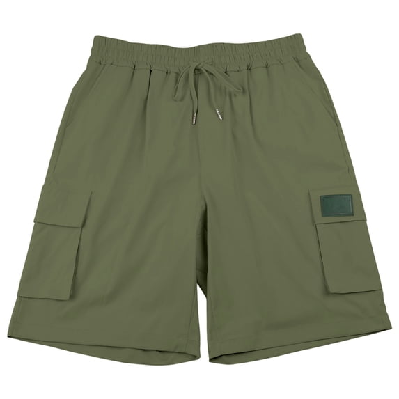 WERYOUNG Men's Casual Shorts Solid Color Elastic Waist Daily Wear Loose Fit Cargo Athletic Shorts With Pockets And Drawstring Outdoor Sports Versatile Cozy Bottom