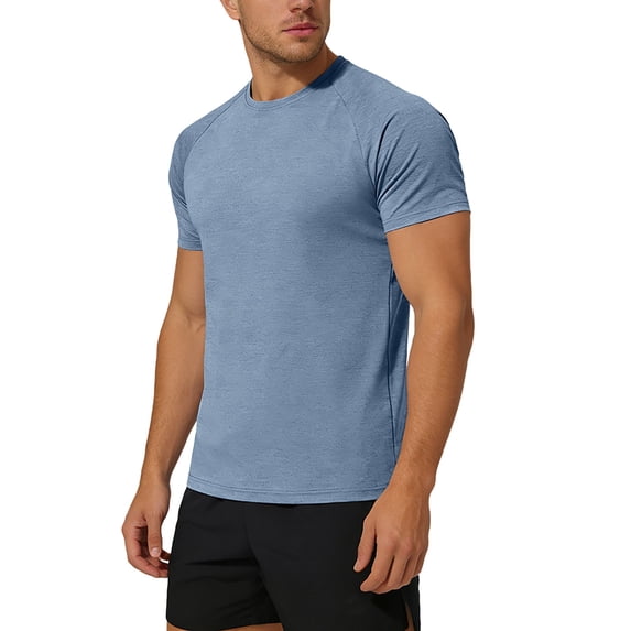 WERYOUNG Men's T-Shirts Casual Short Sleeve T Shirt Crew Neck Raglan Sleeve Tee Holiday Celebration Stylish Top