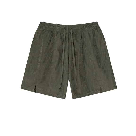WERYOUNG Mens Athletic Shorts Casual Loose Fit Solid Color Beach Shorts Running Shorts Male Casual Loungewear Shorts,Army Green,L