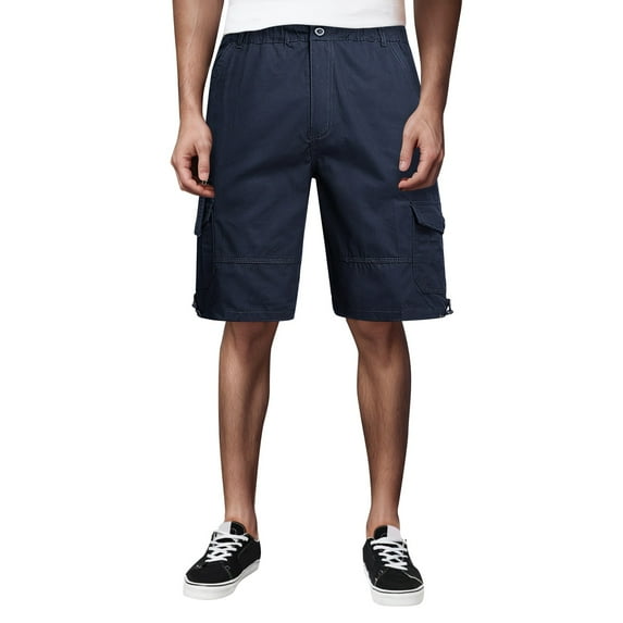 WERYOUNG Mens Cargo Shorts Loose Fit Casual Athletic Shorts Cargo Shorts For Men With Multiple Pockets Male Stylish Outdoor Shorts,Navy,Xxxxxl