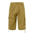 thumbnail image 1 of WERYOUNG Mens Spring Summer Comfortable Casual Thin Cargo Knee Length Shorts Trendy Trunks, Khaki, XS, 1 of 5