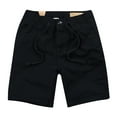 thumbnail image 1 of WERYOUNG Mens Summer Elastic Waist Casual Shorts Solid Color Shorts Drawstring Pants Trousers Classic Trunks, Black, M, 1 of 5