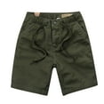thumbnail image 1 of WERYOUNG Mens Summer Elastic Waist Casual Shorts Solid Color Shorts Drawstring Pants Trousers Relaxed Fit Trunks, Green, XXXL, 1 of 5