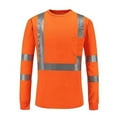 thumbnail image 1 of WERYOUNG Mens T-Shirts High Vis Reflective T Shirt Long Sleeve Mesh Shirts Work Shirt With Pocket Stylish Tops L, 1 of 4