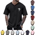 thumbnail image 1 of WERYOUNG Mens T-Shirts Oversized Tshirts For Men Summer Crew Neck Short Sleeve T Shirt With Coconut Tree Print Basic Tees Comfortable Top L, 1 of 4