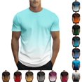 thumbnail image 1 of WERYOUNG Mens T-Shirts Oversized Tshirts For Men Summer Crew Neck Short Sleeve T Shirt With Gradient Color Sports Basic Tees Versatile Tops XXXXL, 1 of 5