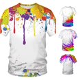 thumbnail image 1 of WERYOUNG Mens T-Shirts Tie Dye Printed Short Sleeve Crewneck T Shirts Casual Summer Graphics Tees Comfortable Tops M, 1 of 4