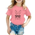 thumbnail image 1 of WERYOUNG T-Shirt Toddler Boys Girls Happy Easter T Shirt Kids Cute Rabbit Graphic Tees Tops, Pink, 3-4 Years, 1 of 3