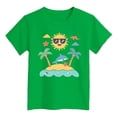 thumbnail image 1 of WERYOUNG Toddler Boys Girls Island Print Casual T-Shirt Fashion Kids Comfort Fit Tee Tops For Beach Tshirts Soft Infants Dailywear, Green 7-8 Years, 1 of 4