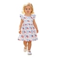 thumbnail image 1 of WERYOUNG Toddler Girls 4th Of July Dresses Fly Sleeve Independence Day American Flag Printed Dress Kids Patriotic Dresses Comfortable 6-12 Months, 1 of 9