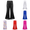 thumbnail image 1 of WERYOUNG Toddler Girls Boys Sparkly Sequins Pants High Waist Stretch Flared Pants Trousers Kids Back To School Stage Performance Trendy Bottom 18-24 Months, 1 of 5
