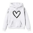 thumbnail image 1 of WERYOUNG Valentines Hoodie For Boys Girls Long Sleeve Hooded Sweatshirt Kids Heart Printed Graphic Hoodies Casual Pullover Fashion Hoody Tops 9-10 Years, 1 of 3