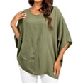 thumbnail image 1 of WERYOUNG Women's Asymmetrical T Shirt Fashion Solid Color Crew Neck T-Shirts Short Sleeve Casual Tee Home Lounging Comfortable Tops L, 1 of 6