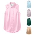 thumbnail image 1 of WERYOUNG Women's Blouses Sleeveless Summer Button Down Collared Shirts For Business Casual Wear Lightweight Breathable Blouse Trendy Top XL, 1 of 5