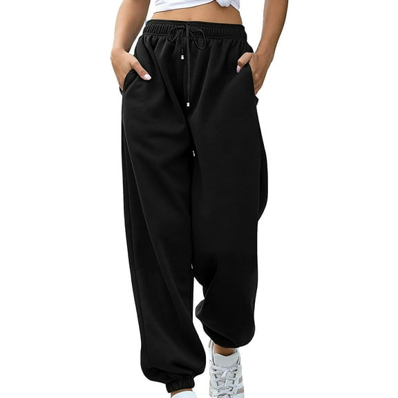 WERYOUNG Women's Cinch Bottom Sweatpants High Waisted Workout Pants With Pockets Solid Color Sweatpants For Women Athletic Fit Jogger Pants Comfortable