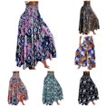 thumbnail image 1 of WERYOUNG Women's Pants Elegant Floral Print High Waist Wide Leg Pants Casual Loose Fit Trousers Palazzo Pants For Women Comfortable Bottoms S, 1 of 5