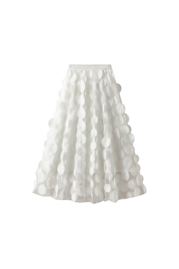 Women's Skirts Carnival High Waist Polka Dot Flared A Line Midi Skirts Holiday Vacation Comfortable Cozy Skirt